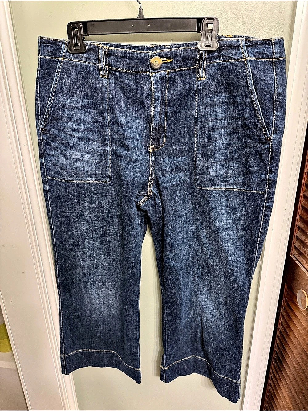 cabi Cropped Jeans Cotton Blend Waist 16